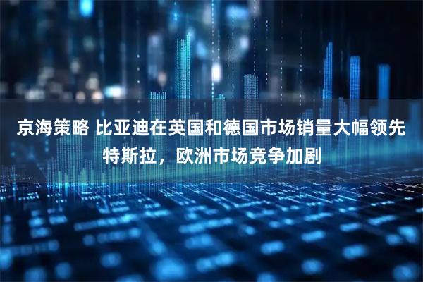 京海策略 比亚迪在英国和德国市场销量大幅领先特斯拉,欧洲市场竞争加剧