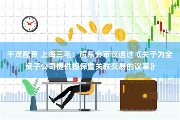 千茂配资 上海三毛：股东会审议通过《关于为全资子公司提供担保暨关联交易的议案》